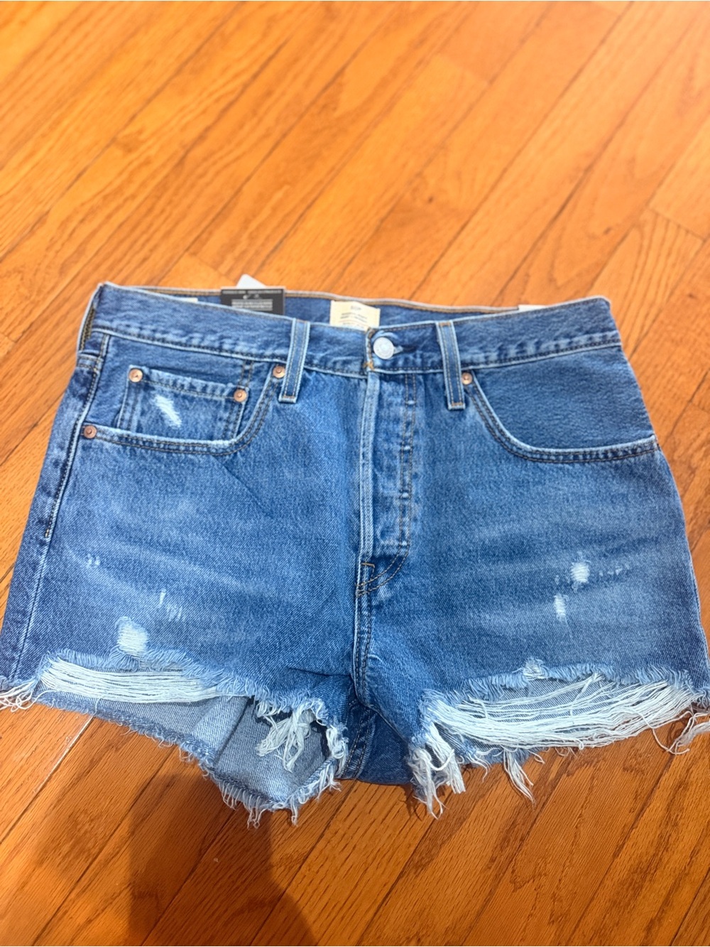 NEW with tags, Levi’s 501 Denim Cutoff Shorts - Blue Distressed